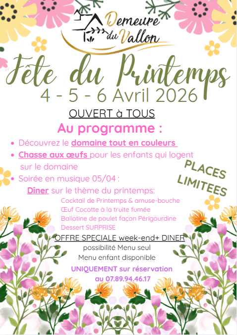 Demeure du Vallon Fête du Printemps 2026